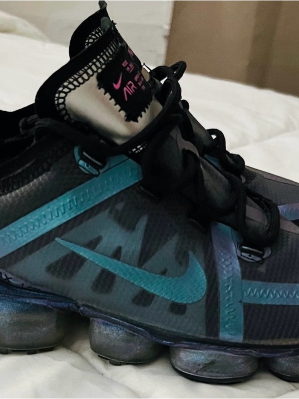 Nike Women's Air VaporMax Athletic Sneakers in Teal and Black